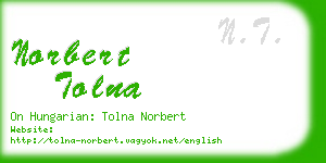 norbert tolna business card